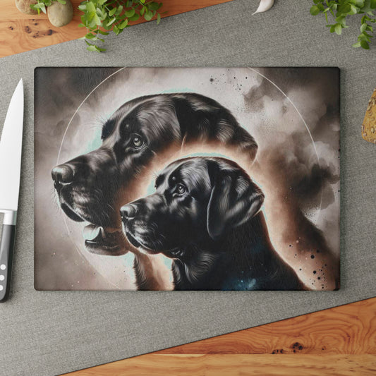 🌌 Cosmic Black Labs Cutting Board – Bold Canine Energy Meets Celestial Style 🐾✨