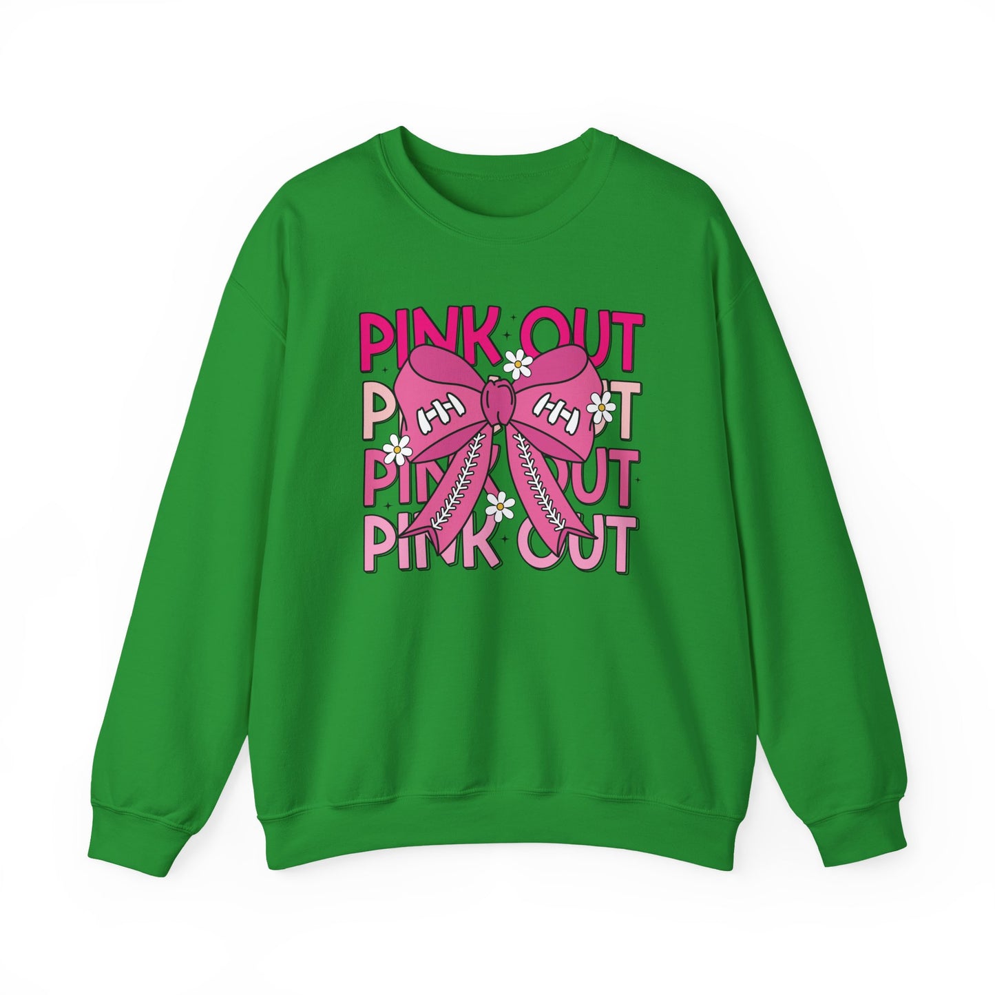 🎀🌸 Pink Out Sweatshirt – Cheer Bow Breast Cancer Awareness