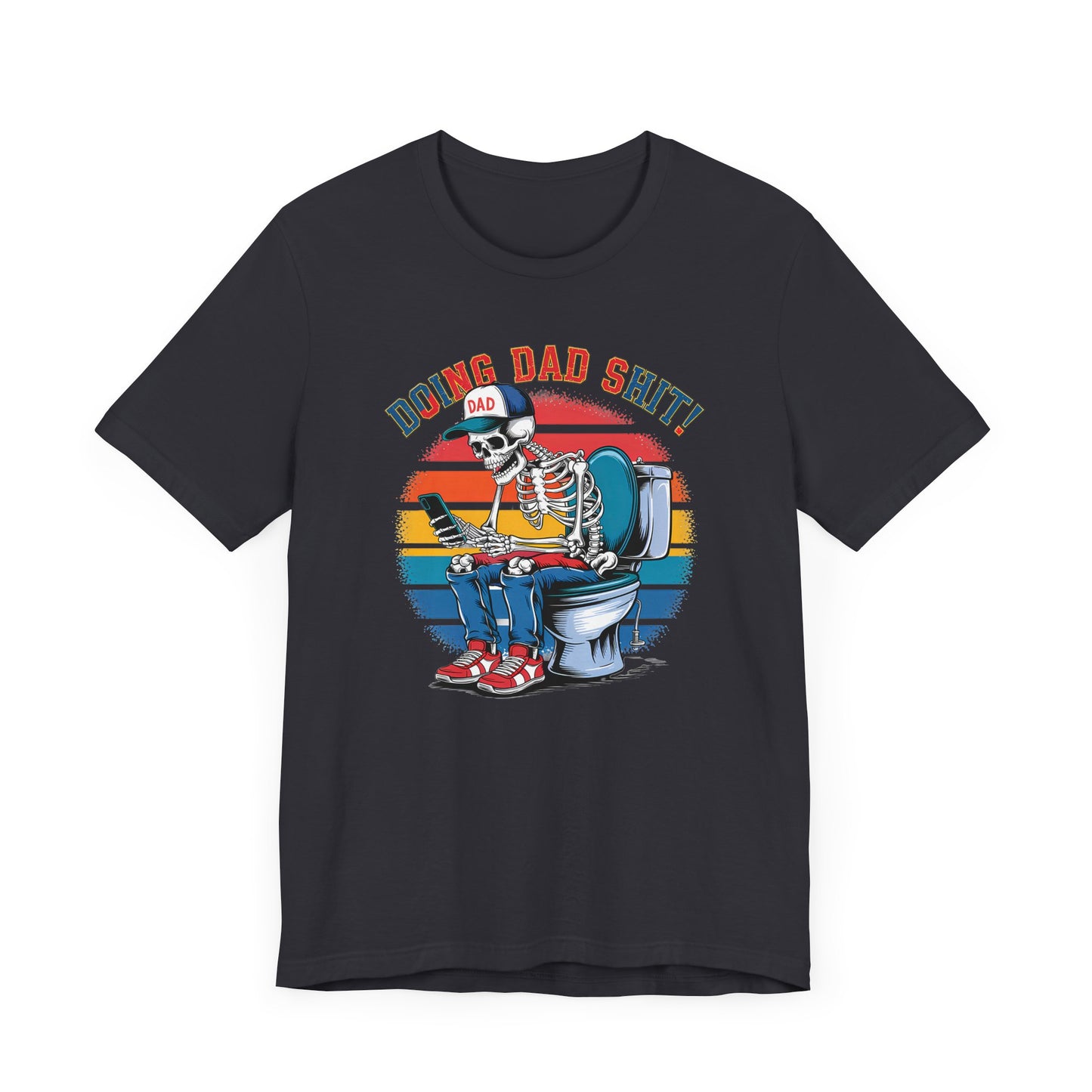 🧻 HACIENDO CABRAS DE PAPÁ | Camiseta gráfica divertida con esqueleto en el inodoro