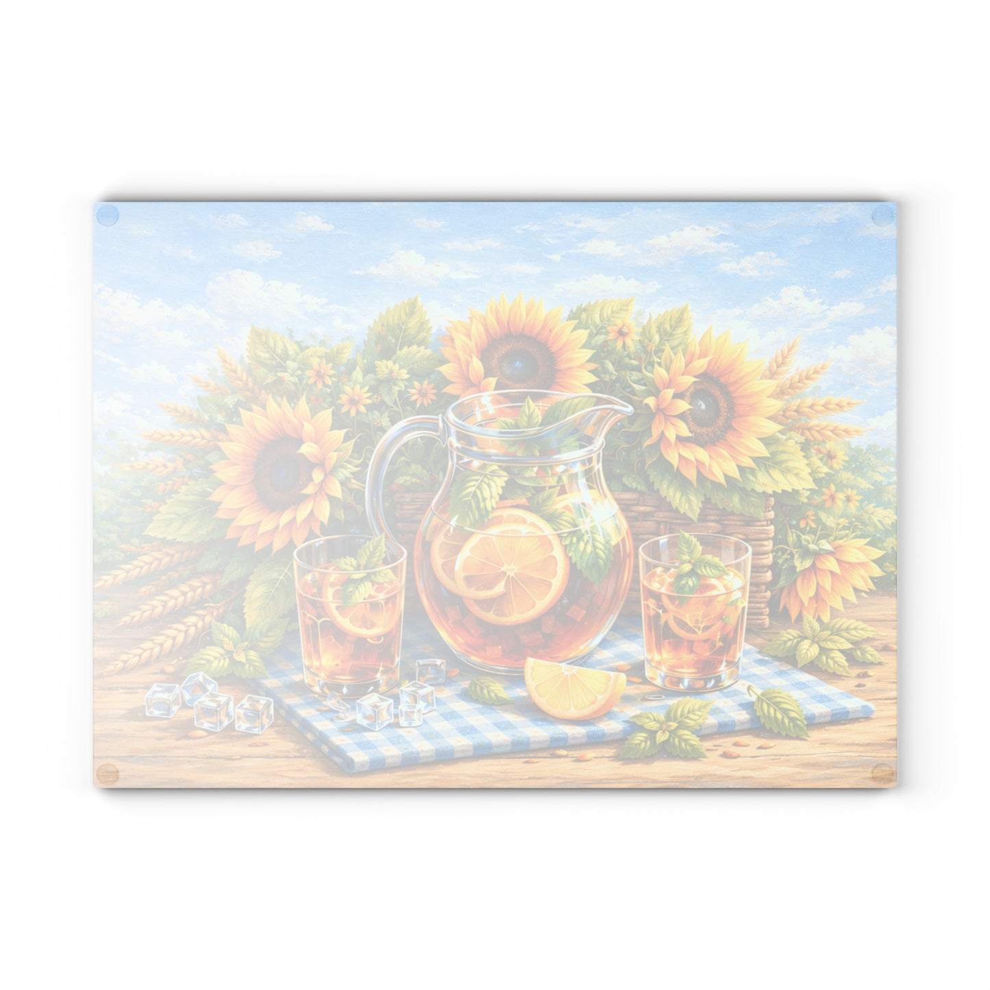 Sunflower Iced Tea Cutting Board – Sweet Summer Sips and Kitchen Charm