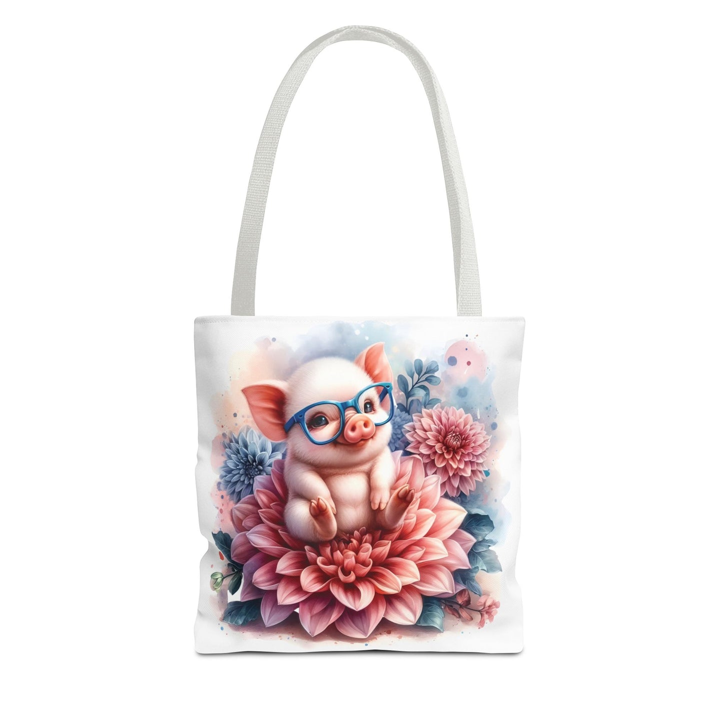 🐷 Floral Piglet Tote Bag – Cute, Whimsical & Practical 🌸