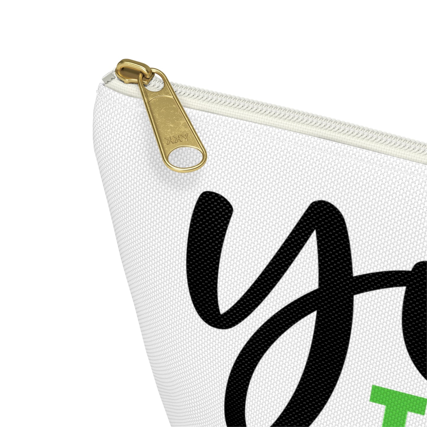 Accessory Pouch – "You Look Lovely Today" Green Makeup Bag
