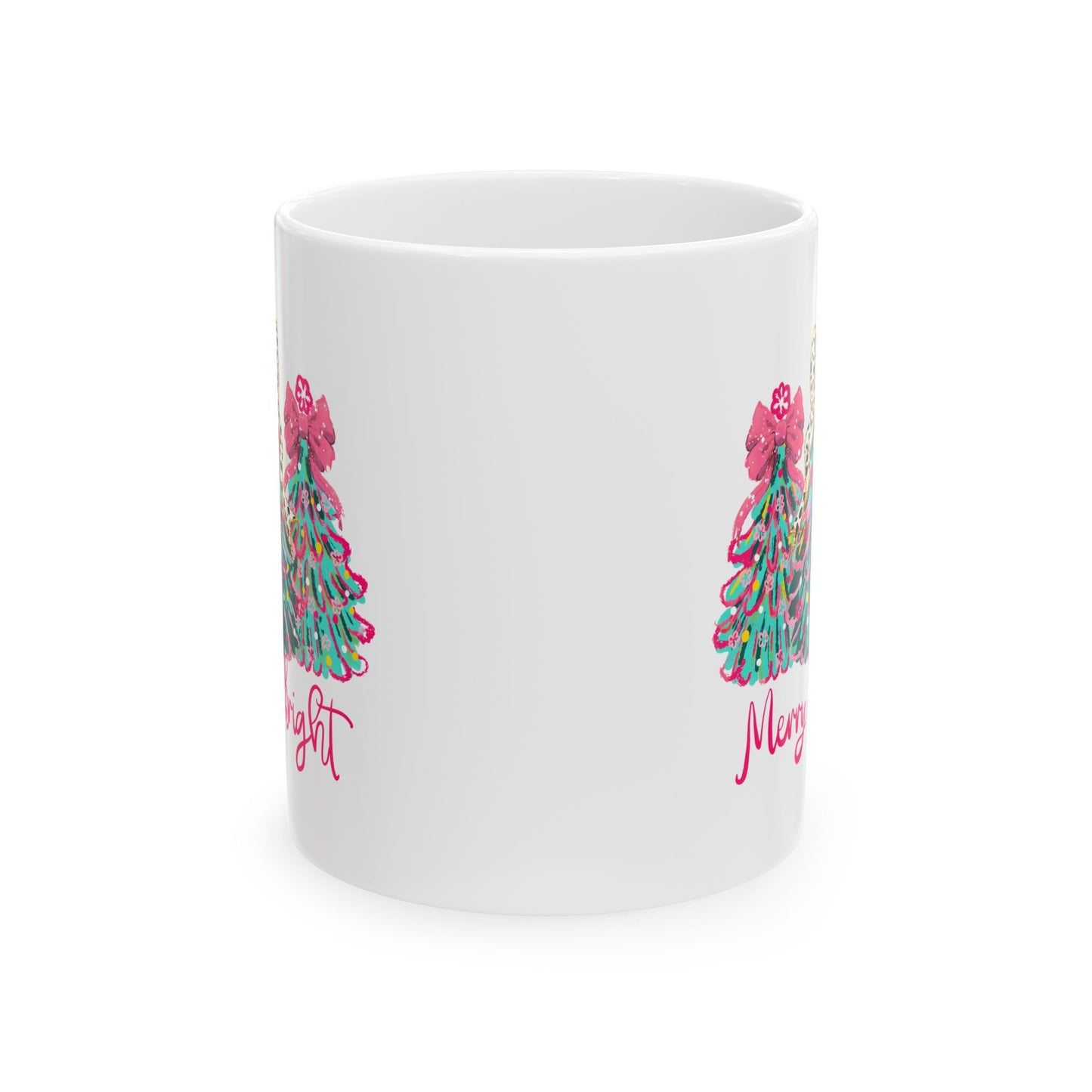 🎄 Merry & Bright Christmas Tree Mug – Glam Holiday Cheer in Every Sip ✨