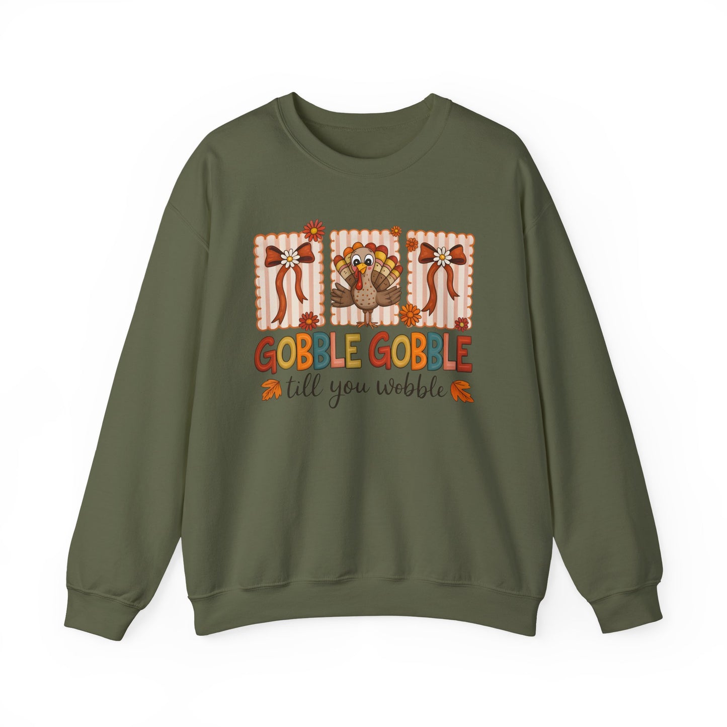 🦃✨ Gobble Gobble Till You Wobble Sweatshirt – Cute Turkey Fall Vibes 🍁🧡