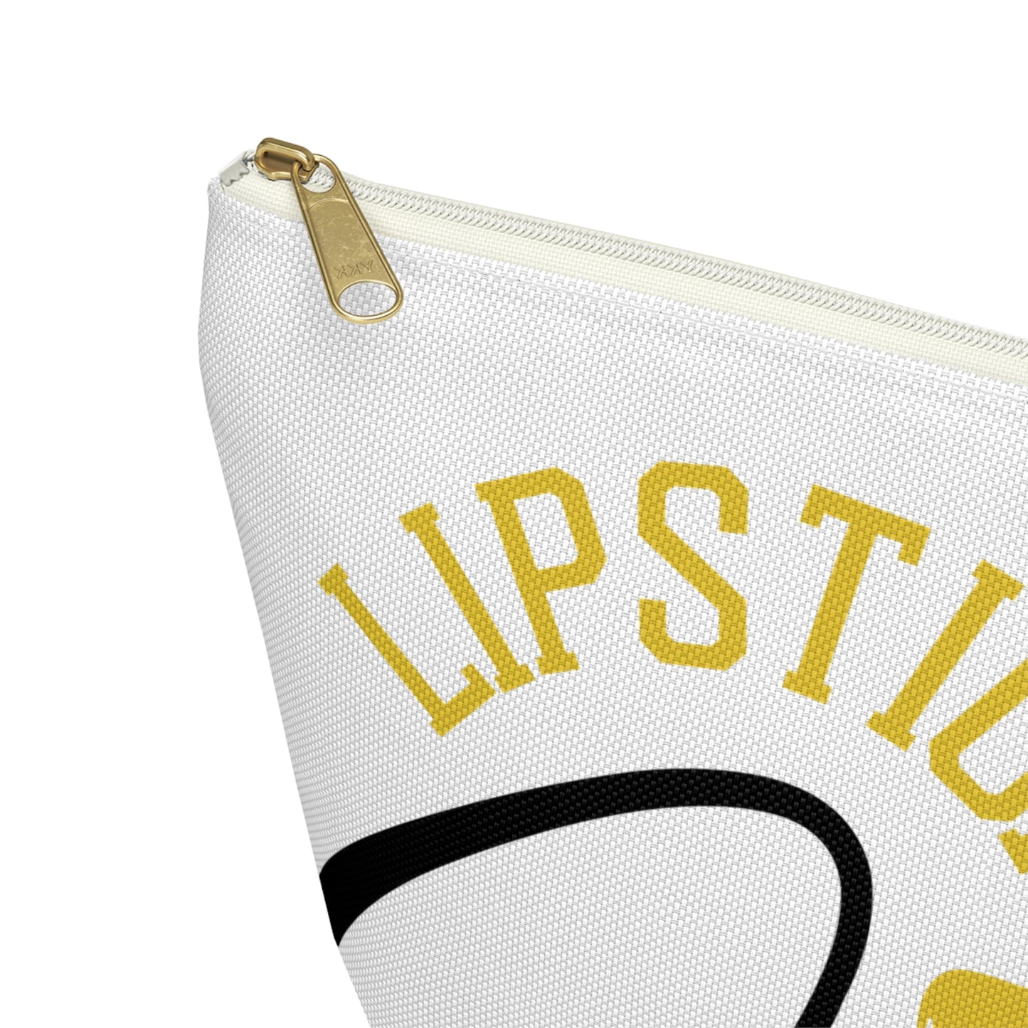 Accessory Pouch – "Lipstick Junkie" Yellow Makeup Bag