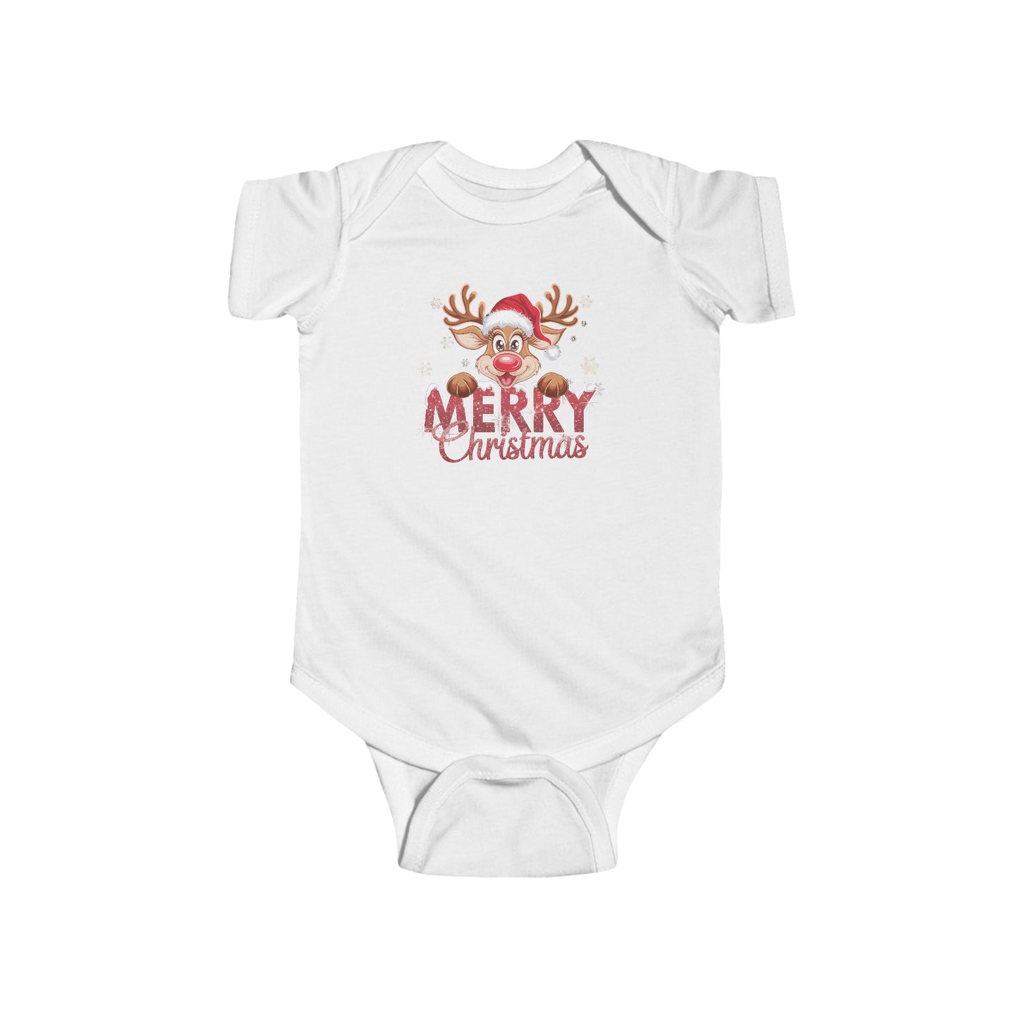 🎄 Merry Christmas Reindeer Baby Onesie – Holiday Cheer & Cuddles 🦌✨