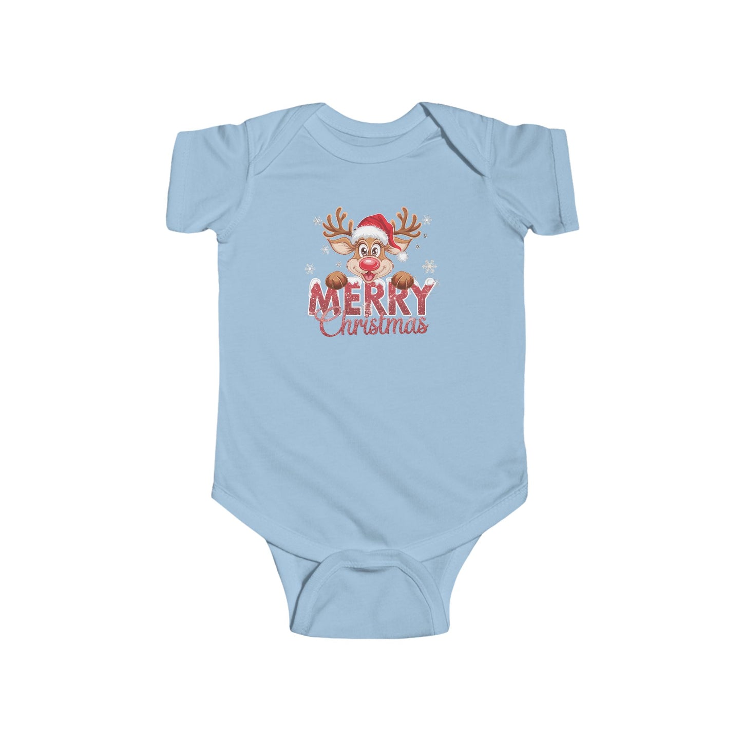🎄 Merry Christmas Reindeer Baby Onesie – Holiday Cheer & Cuddles 🦌✨