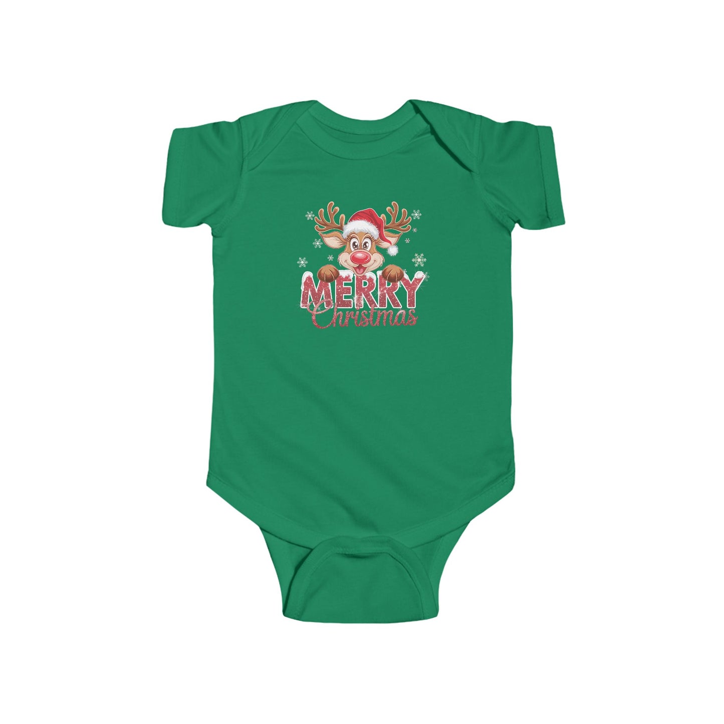 🎄 Merry Christmas Reindeer Baby Onesie – Holiday Cheer & Cuddles 🦌✨