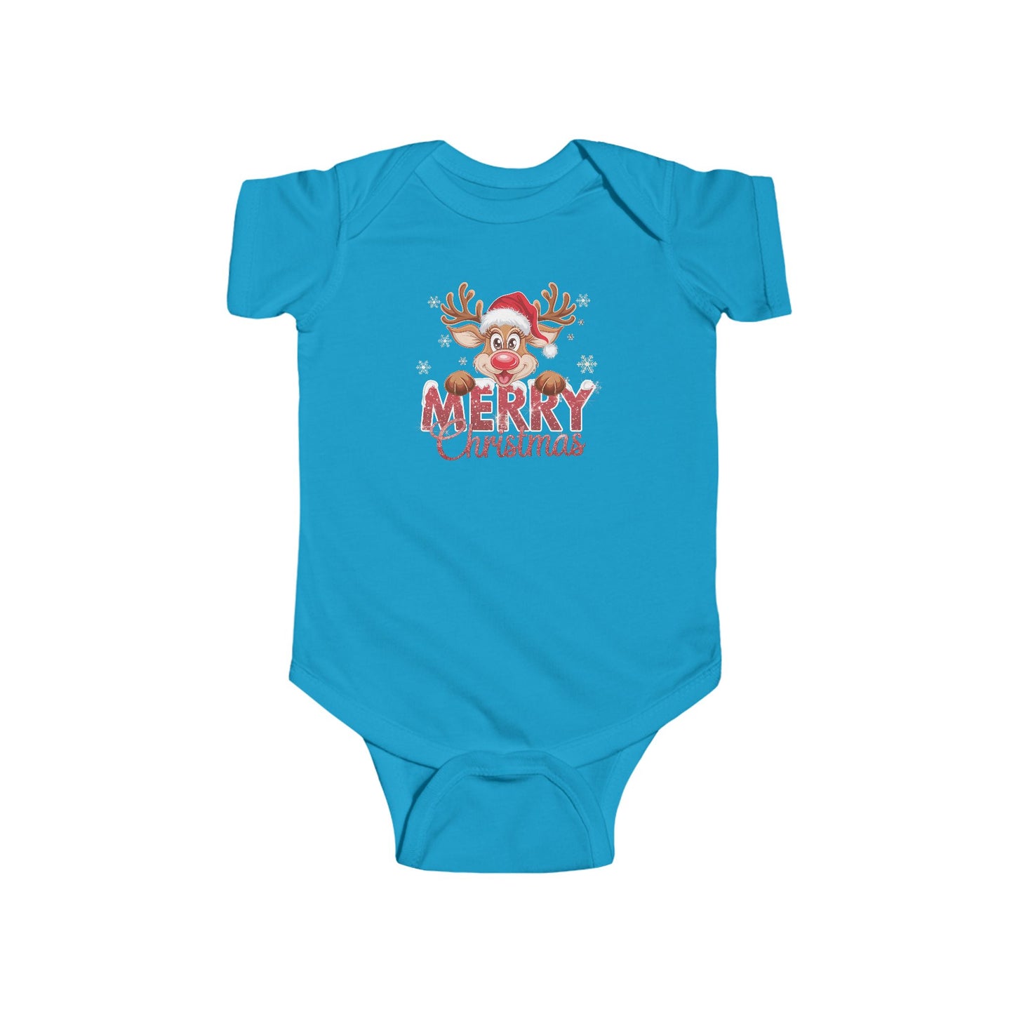 🎄 Merry Christmas Reindeer Baby Onesie – Holiday Cheer & Cuddles 🦌✨