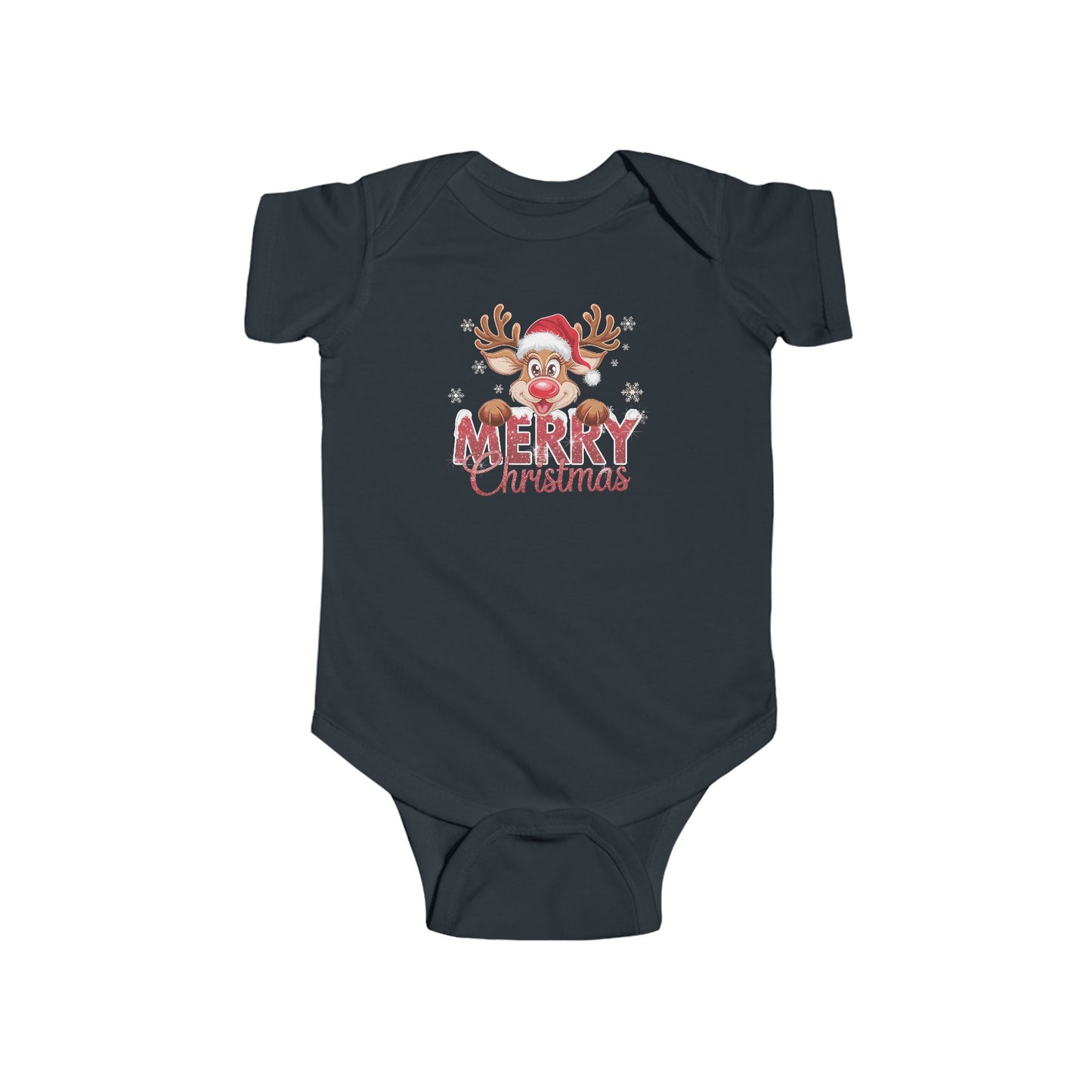 🎄 Merry Christmas Reindeer Baby Onesie – Holiday Cheer & Cuddles 🦌✨