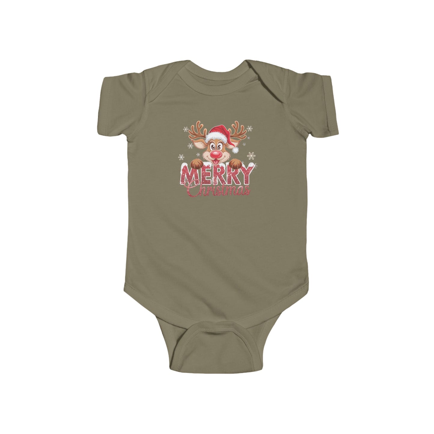 🎄 Merry Christmas Reindeer Baby Onesie – Holiday Cheer & Cuddles 🦌✨