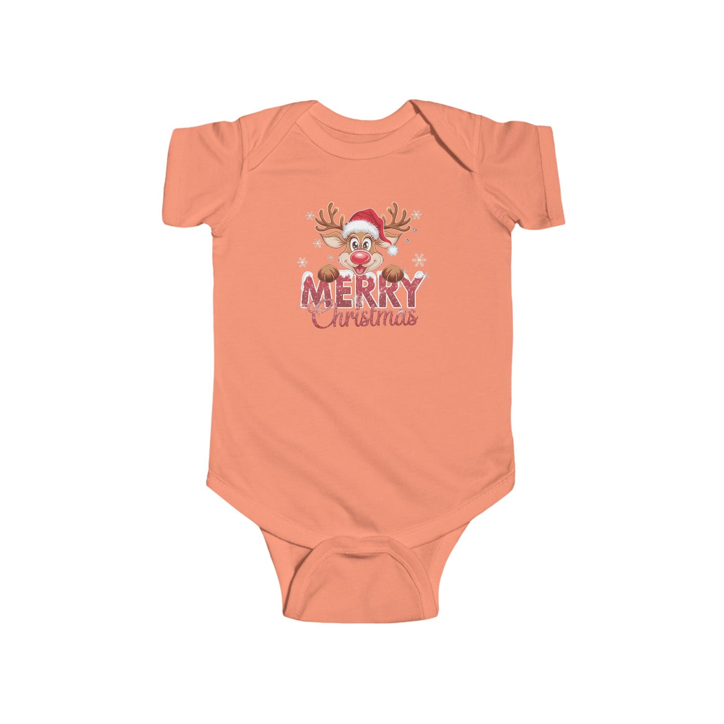 🎄 Merry Christmas Reindeer Baby Onesie – Holiday Cheer & Cuddles 🦌✨