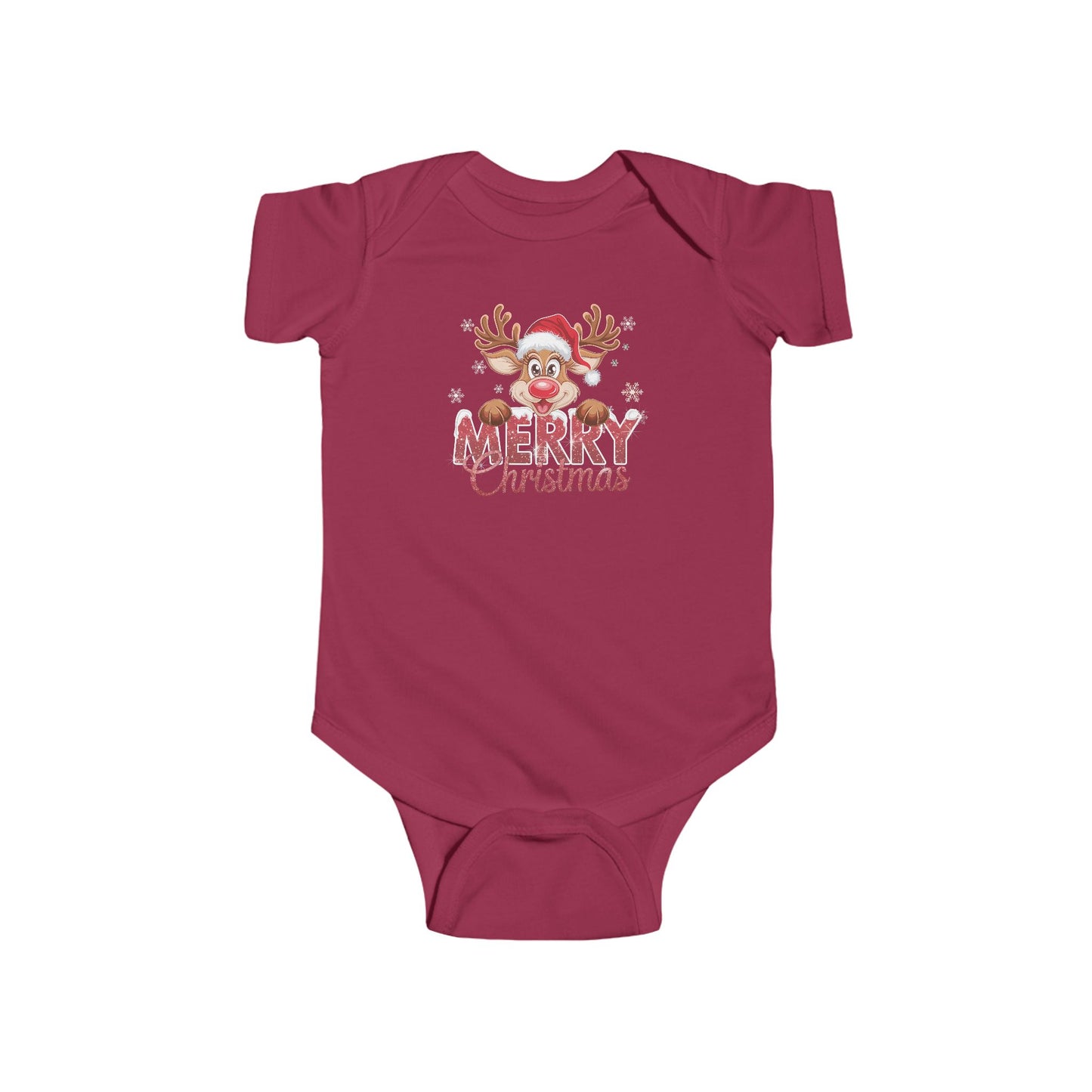 🎄 Merry Christmas Reindeer Baby Onesie – Holiday Cheer & Cuddles 🦌✨