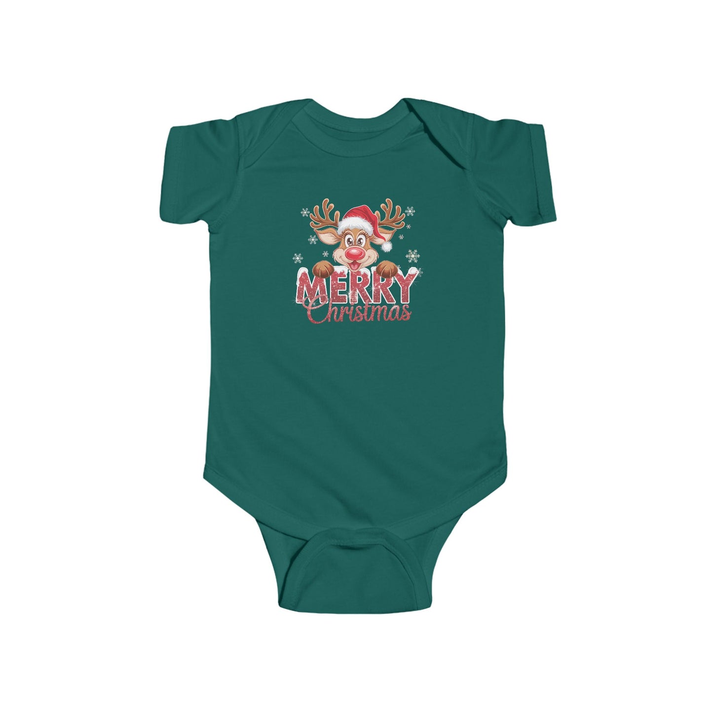🎄 Merry Christmas Reindeer Baby Onesie – Holiday Cheer & Cuddles 🦌✨