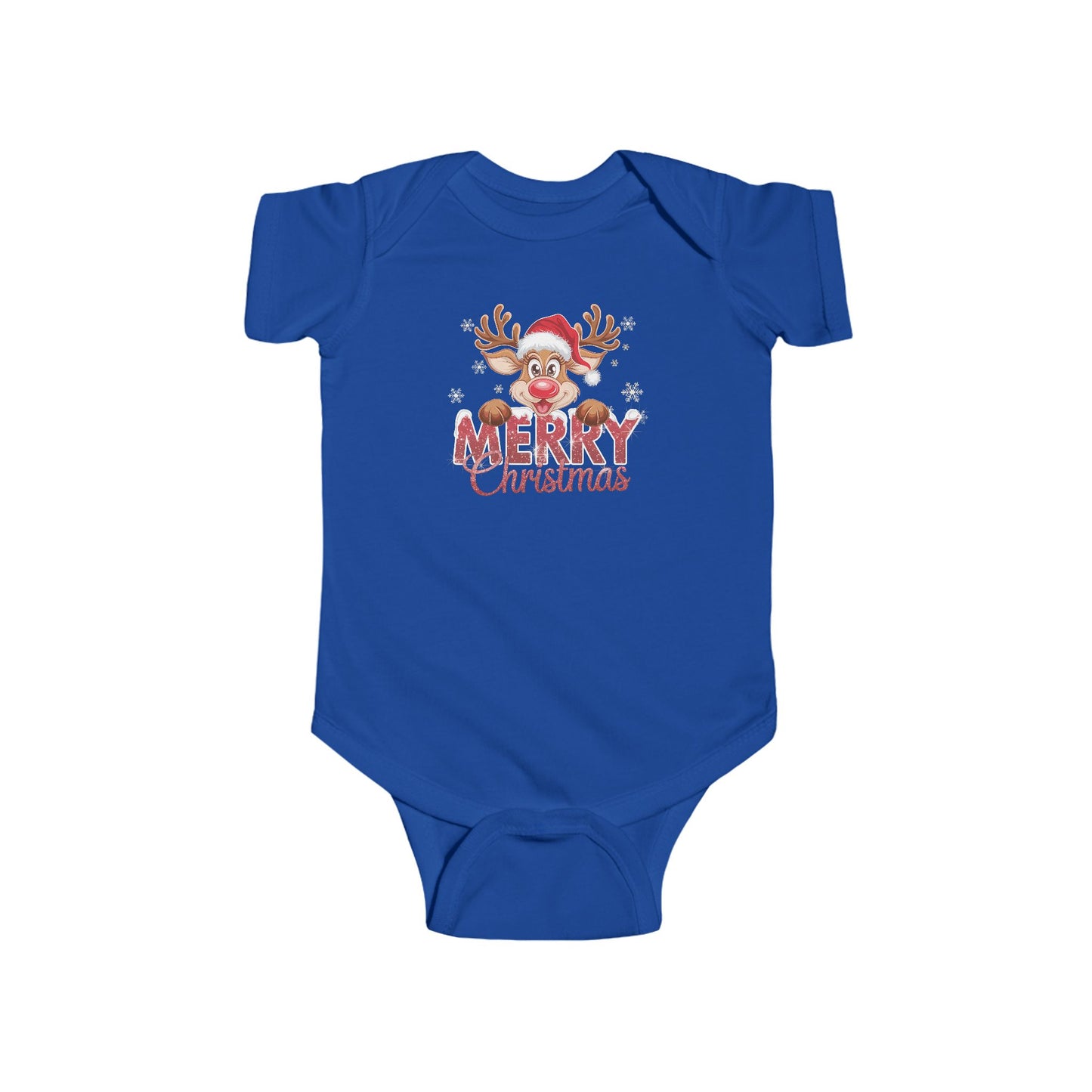 🎄 Merry Christmas Reindeer Baby Onesie – Holiday Cheer & Cuddles 🦌✨