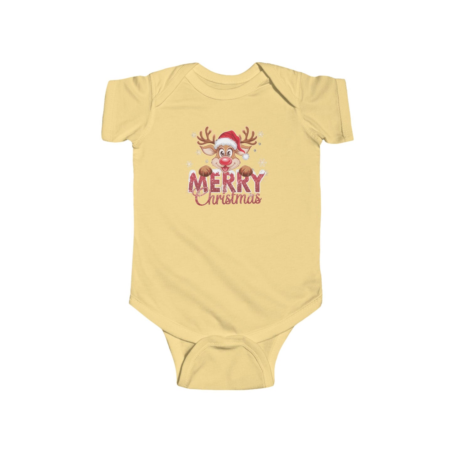 🎄 Merry Christmas Reindeer Baby Onesie – Holiday Cheer & Cuddles 🦌✨