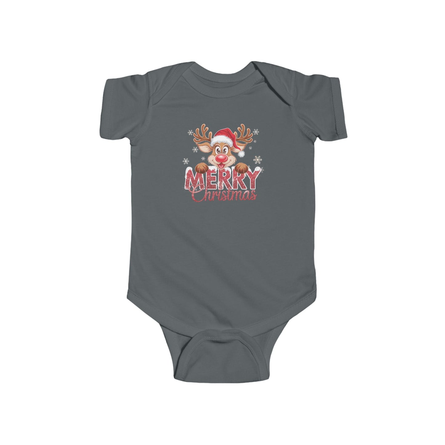 🎄 Merry Christmas Reindeer Baby Onesie – Holiday Cheer & Cuddles 🦌✨