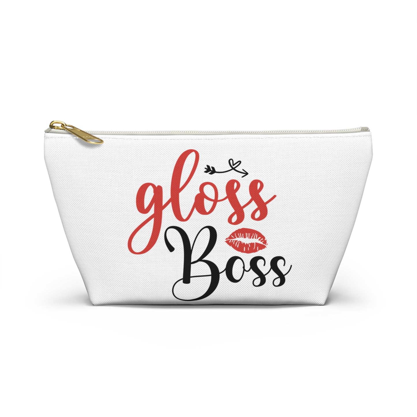 Accessory Pouch – "Gloss Boss" Red Makeup Bag