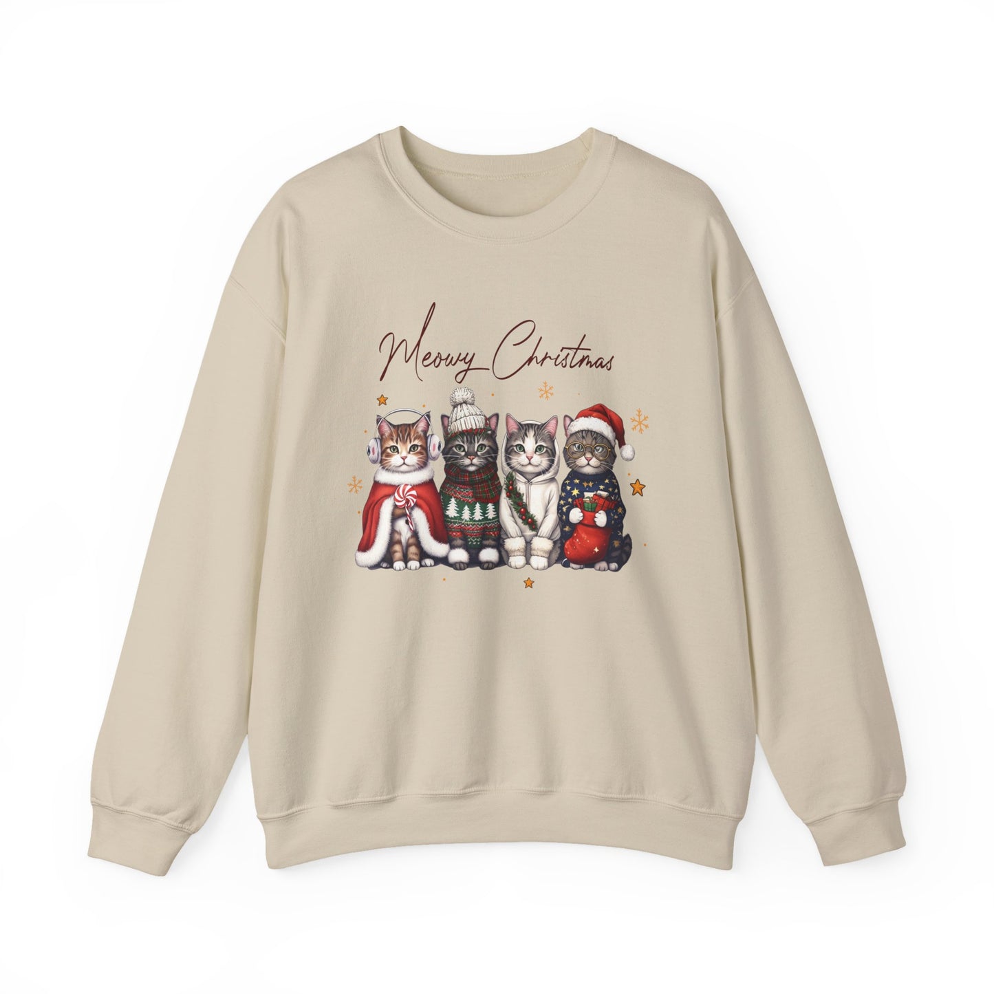 🐾✨ Meowy Christmas Sweatshirt – Festive Cats & Cozy Holiday Cheer 🎄🐱