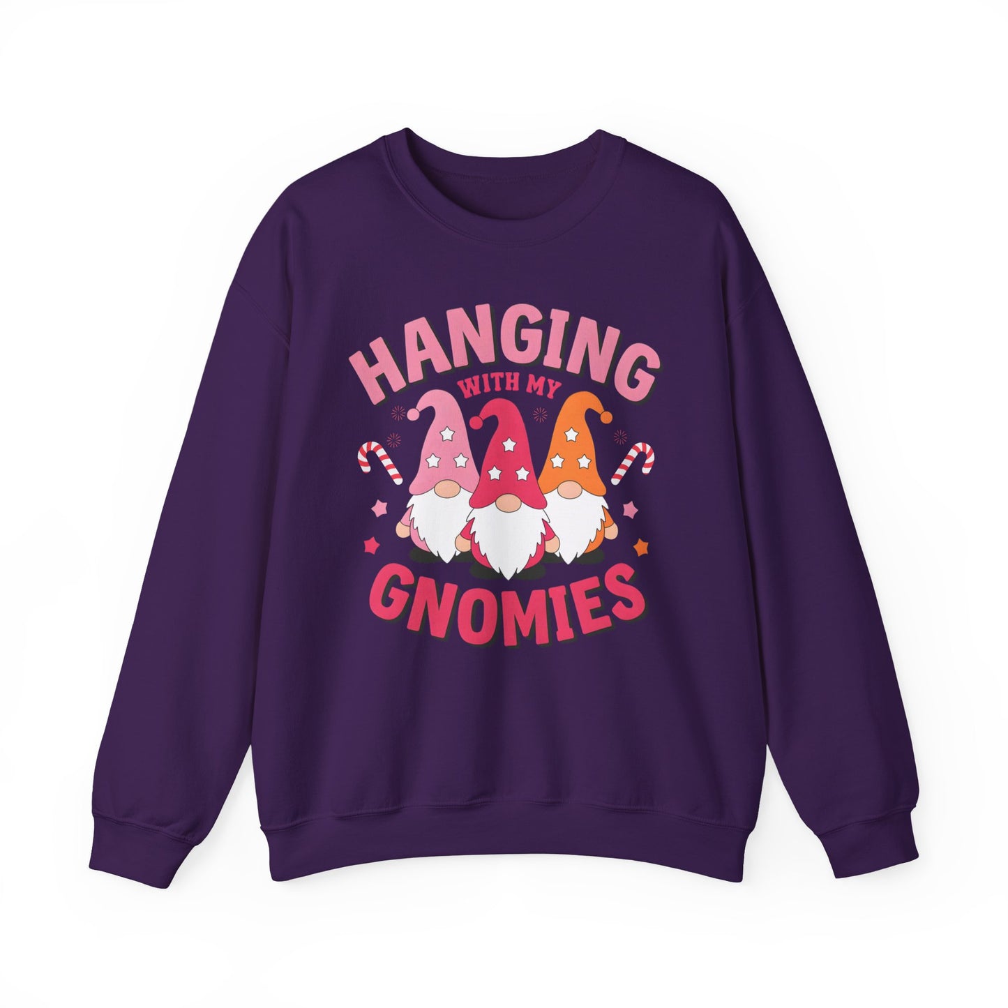 🎀 Hanging With My Gnomies Women’s Sweatshirt – Cute Holiday Matching Vibes