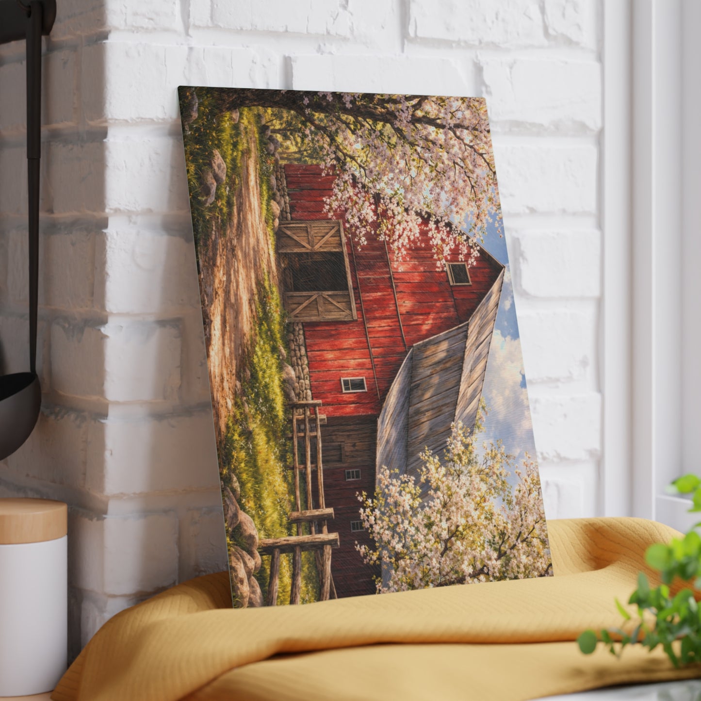 Red Spring Barn Blossom Glass Cutting Board