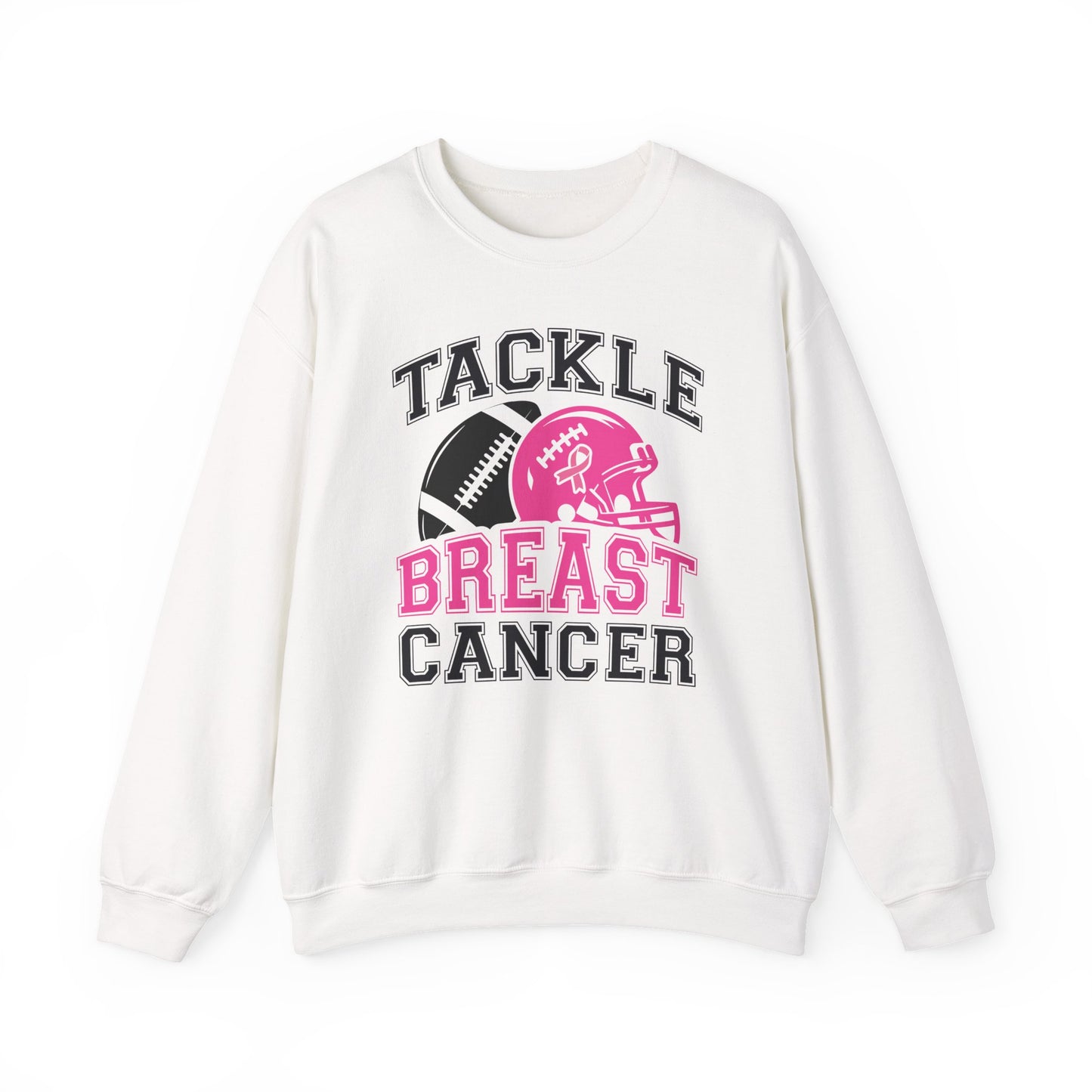 🏈💖 Tackle Breast Cancer Sweatshirt – Pink Ribbon Football Awareness