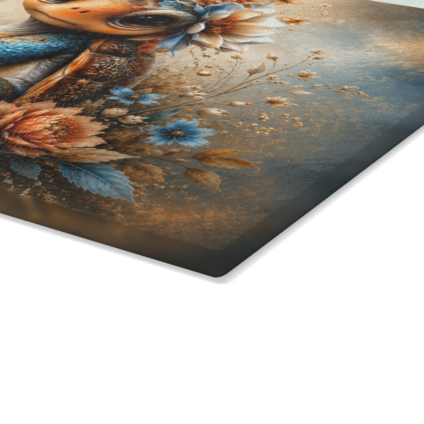 Baby Sea Turtle Glass Cutting Board – Coastal Ocean Kitchen Decor
