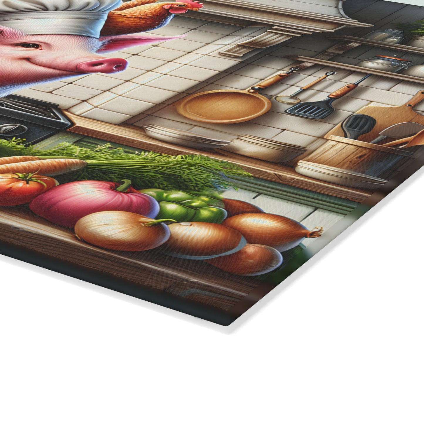 🐷 Farmhouse Chef Pig Cutting Board – Whimsy & Culinary Country Charm