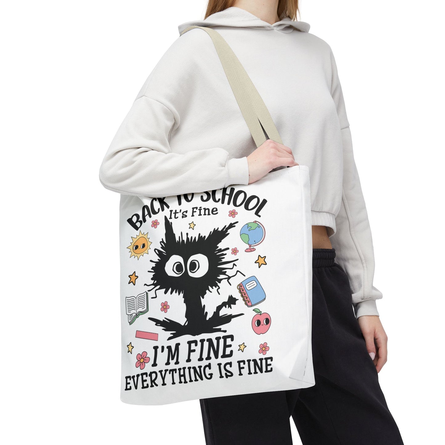 👀 I See Smart People Tote – Kawaii School Vibes with a Clever Twist 🍎