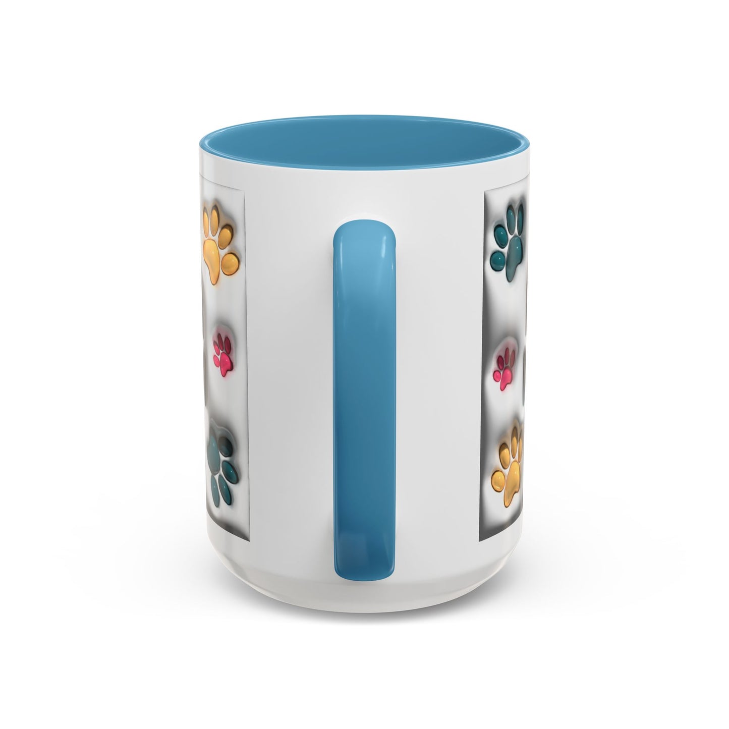 Dog Mom Accent Mug – Colorful Paw Print Cup for Proud Pet Parents