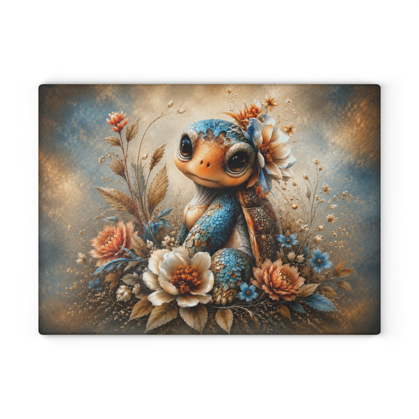 Baby Sea Turtle Glass Cutting Board – Coastal Ocean Kitchen Decor