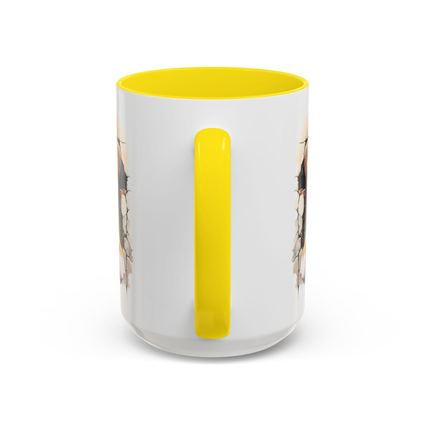🐶☕ Boxer Puppy Peek Accent Mug – Adorable Dog Lover Gift ✨💛