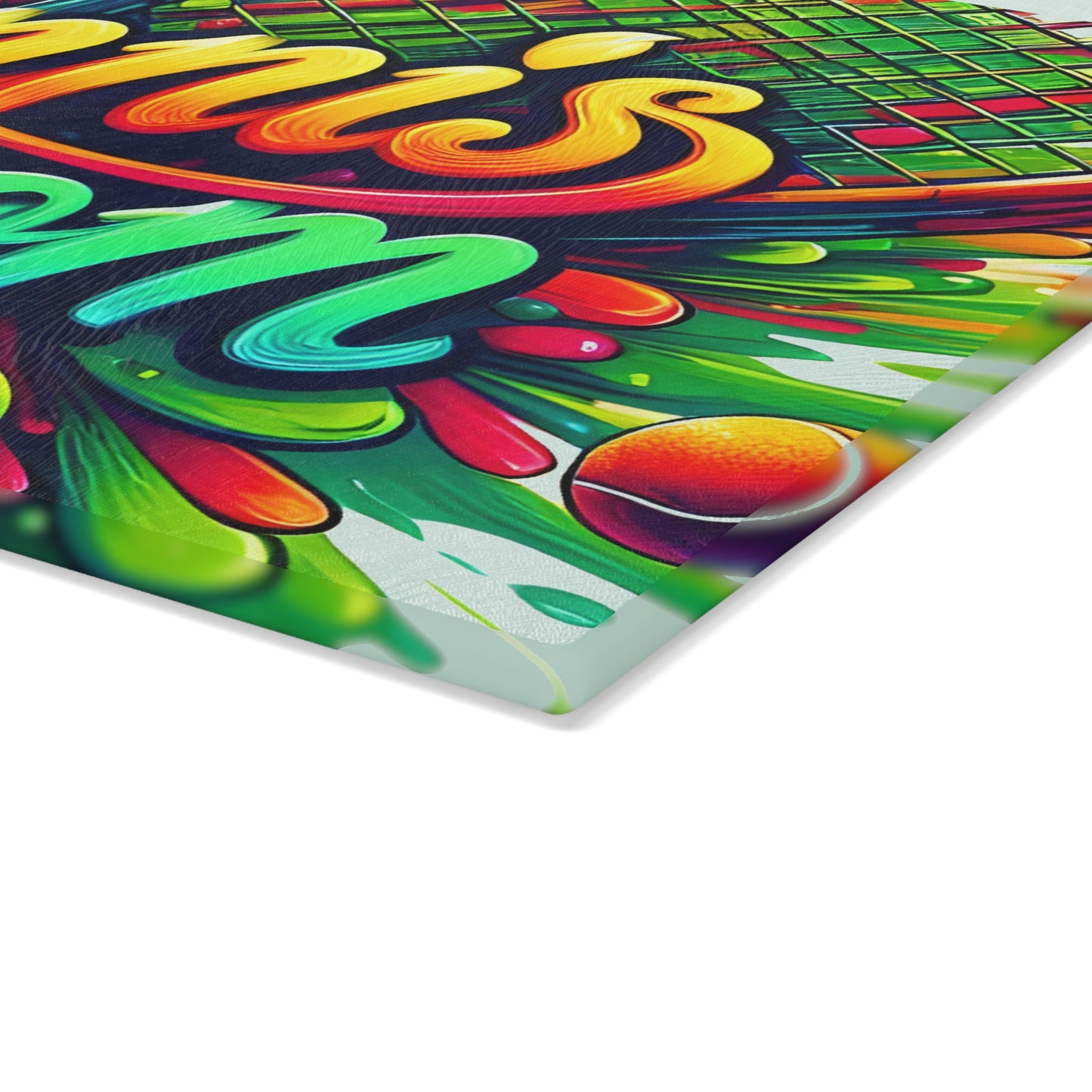 🎾 Tennis Mom Cutting Board – Colorful Splash for Your Kitchen 🎨