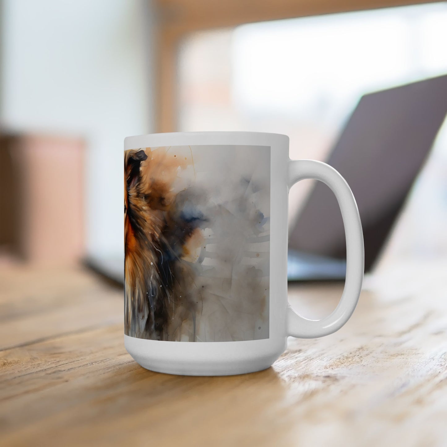 🐾 Watercolor Sheltie Mug – A Beautiful Portrait of Your Loyal Companion! 🌸