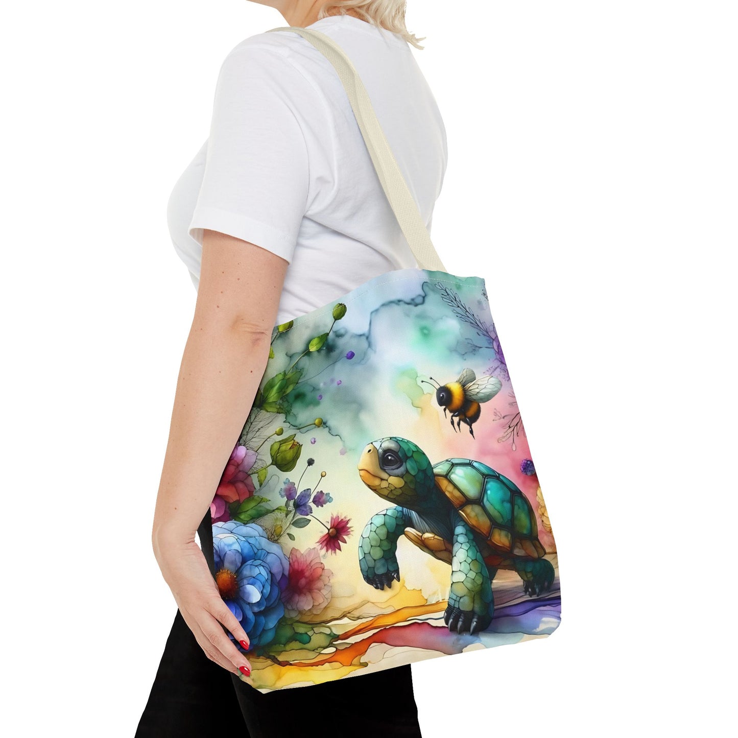 Bolsa de mano - Diseño de tortugas coloridas