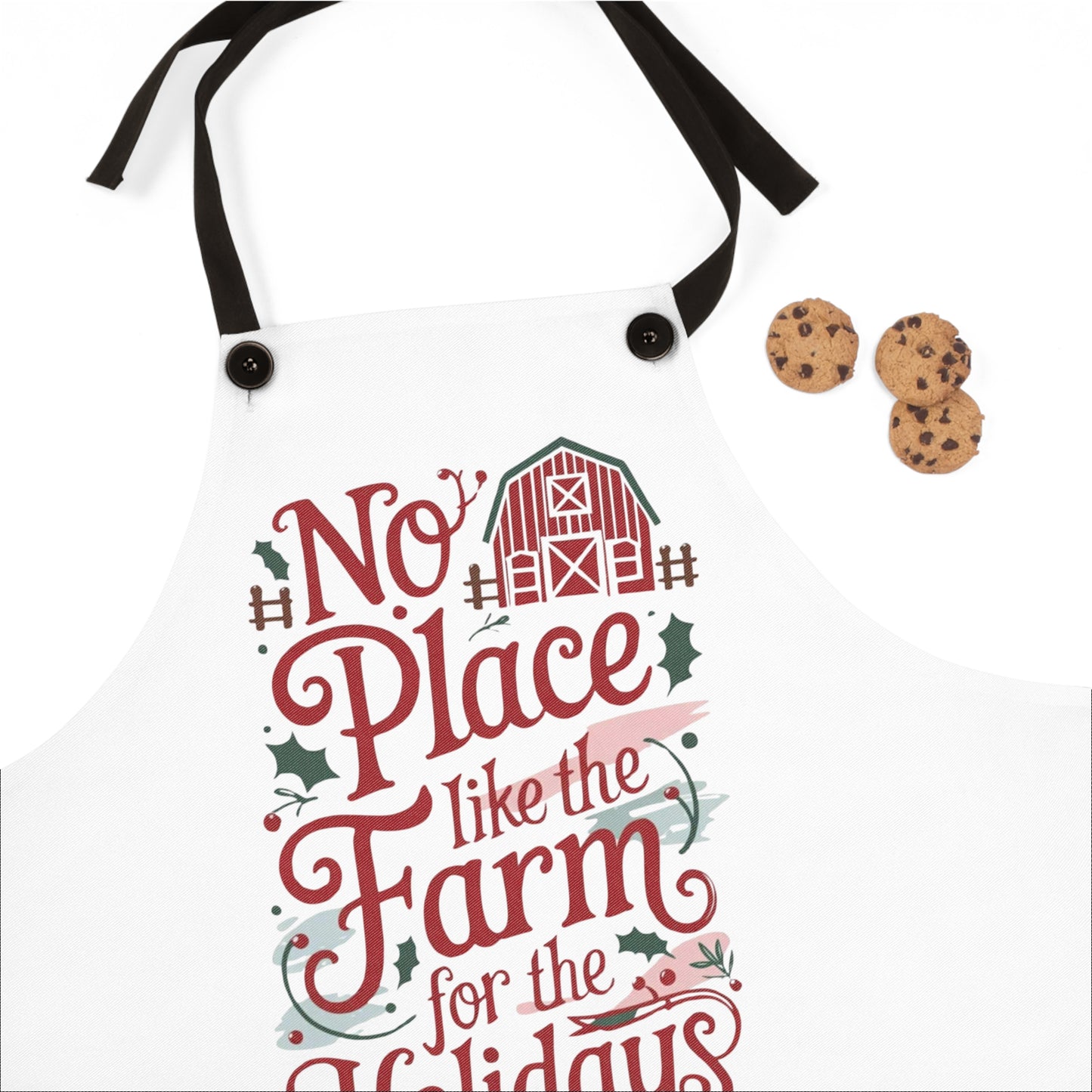 🎄🚜 “Farm for the Holidays” Christmas Apron – Cozy Country Baking Vibes