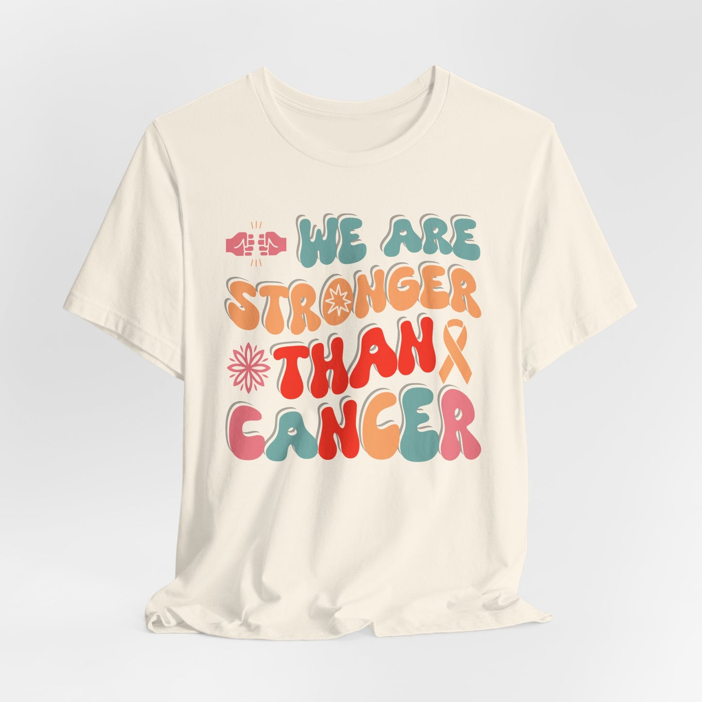 💪 We Are Stronger Than Cancer T-Shirt – Bold Awareness & Support Graphic Tee 🎗️