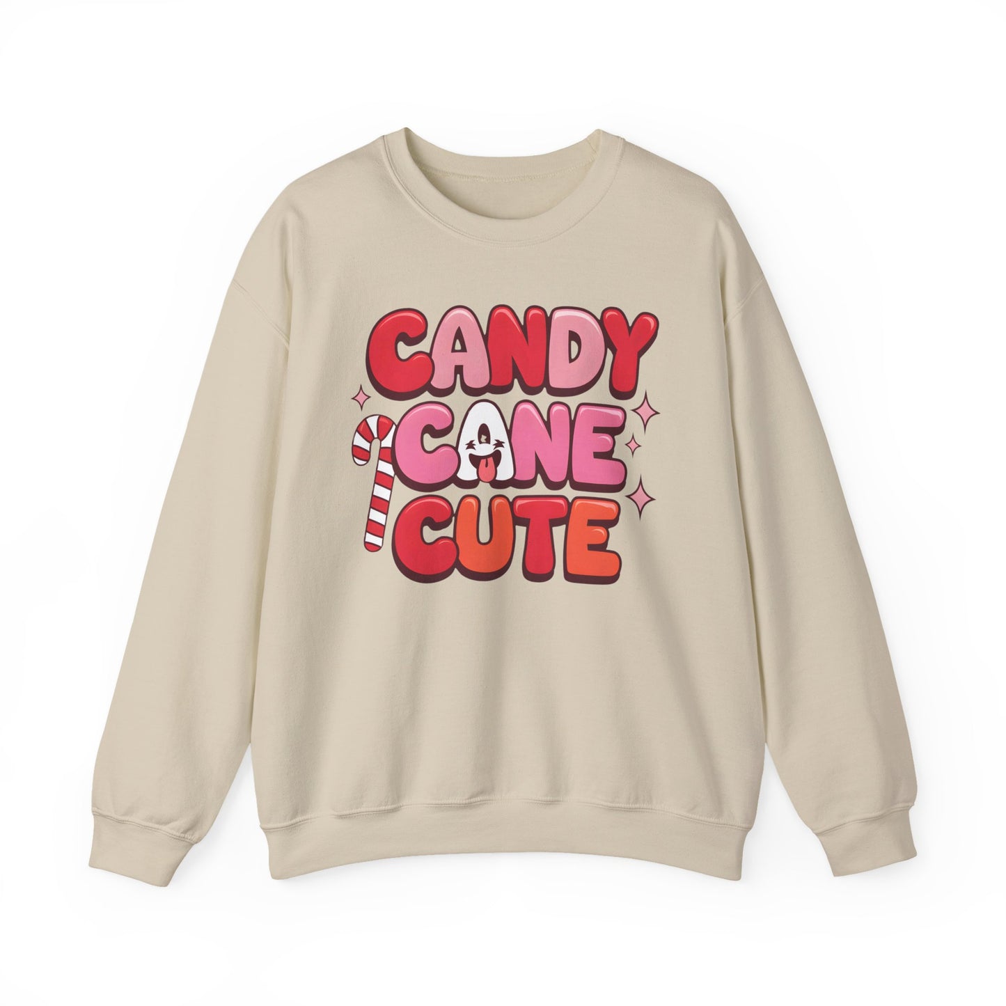 🎀🍭 Candy Cane Cute Women’s Christmas Sweatshirt – Soft, Cozy & Playful Holiday Style