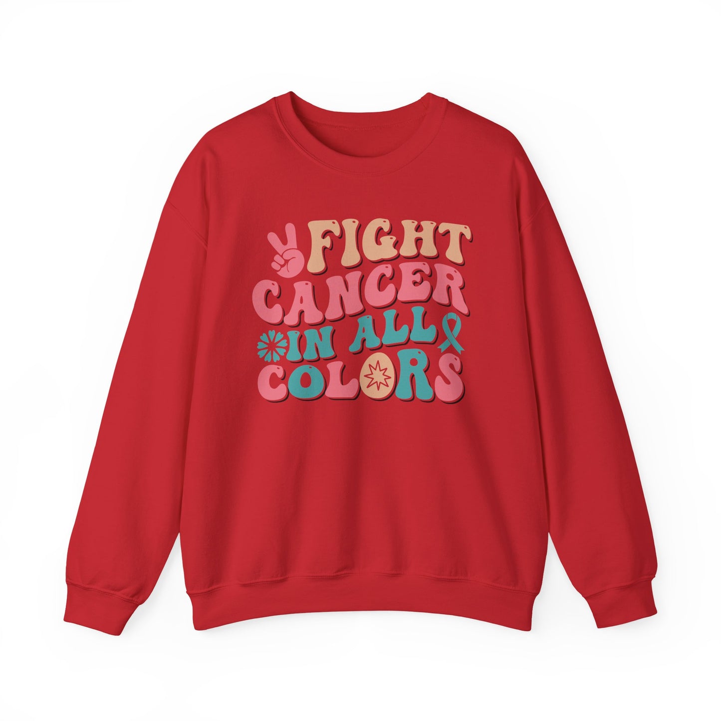 🌈✌️ Fight Cancer in All Colors Sweatshirt – Multi-Awareness Support Crewneck
