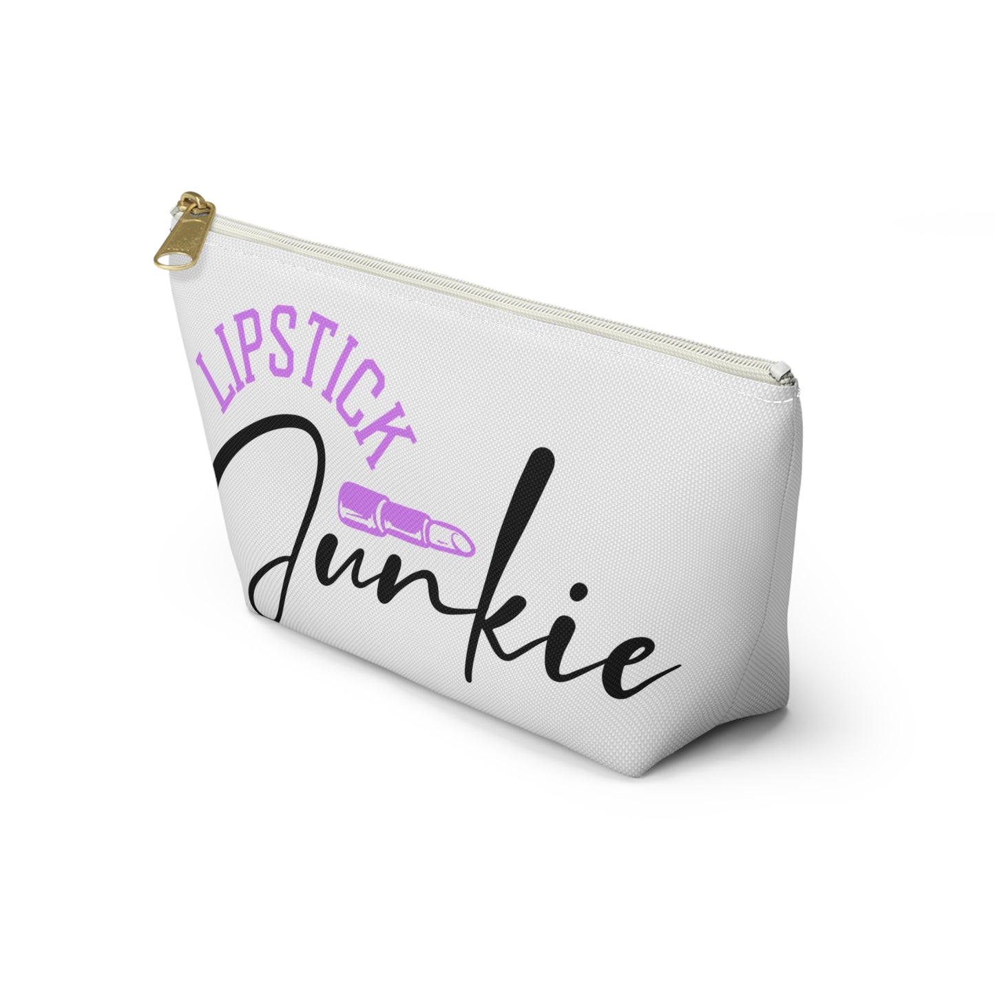 Accessory Pouch – "Lipstick Junkie" Purple Makeup Bag