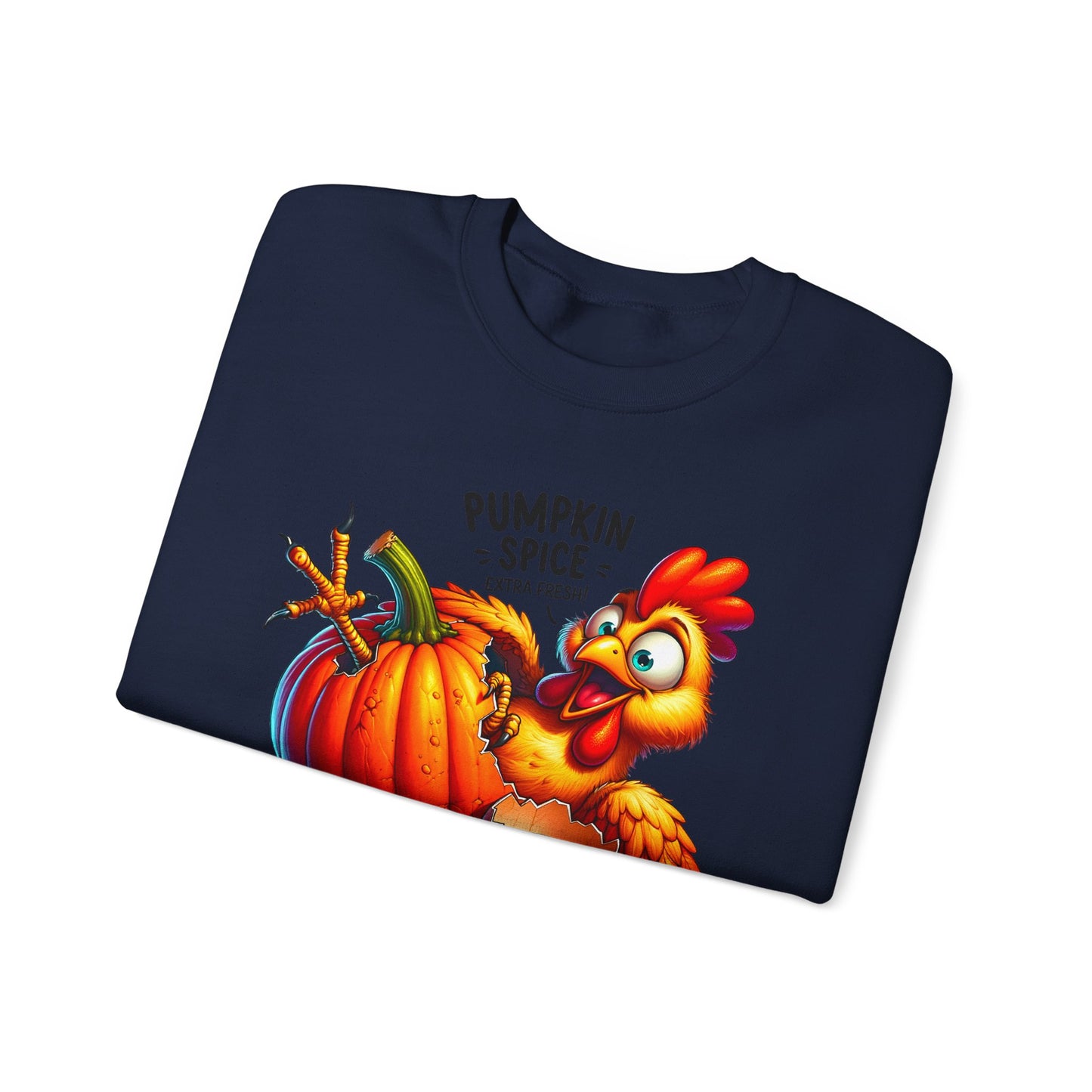 🎃🐔 Pumpkin Spice Chicken Sweatshirt – Funny Fall Extra Fresh Design 🍂