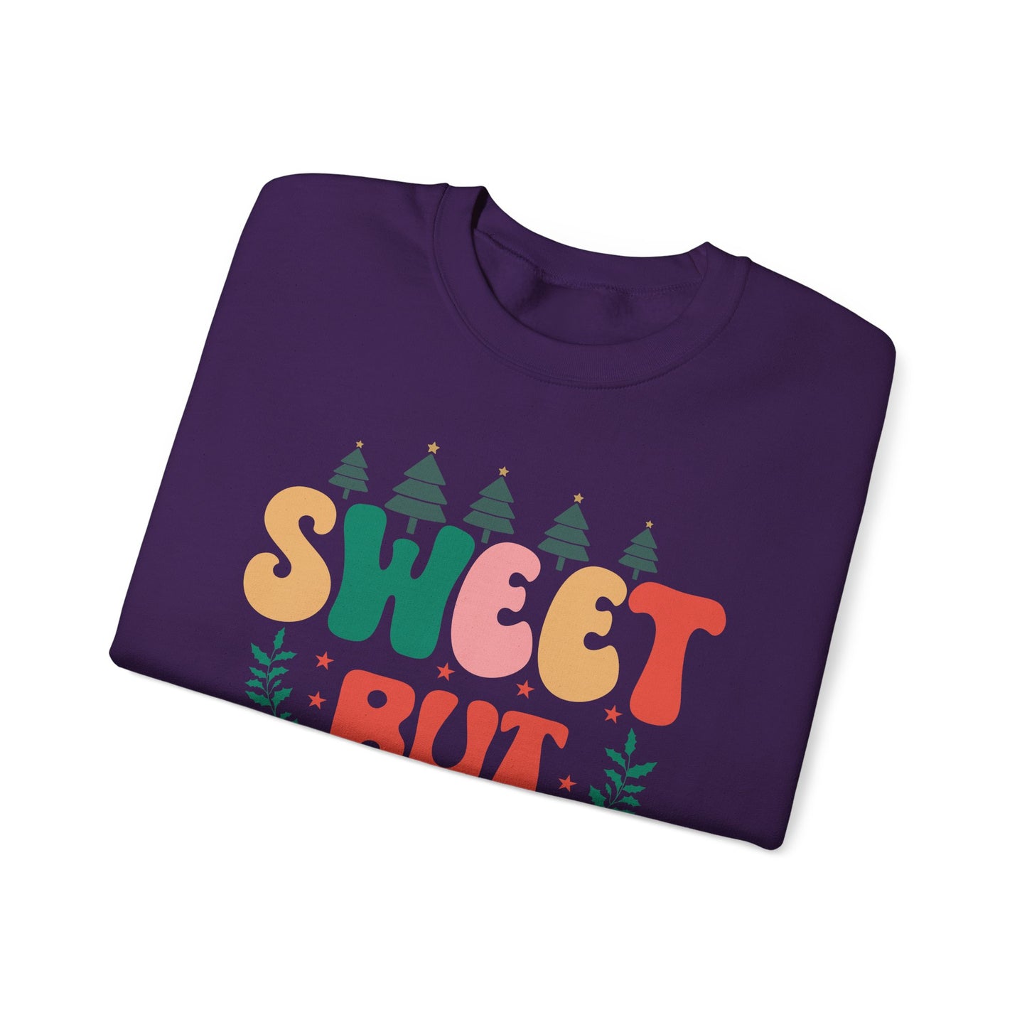 🎀✨ Sweet But Twisted Sweatshirt – Retro Pastel Christmas Vibes for the Season 🌲💖