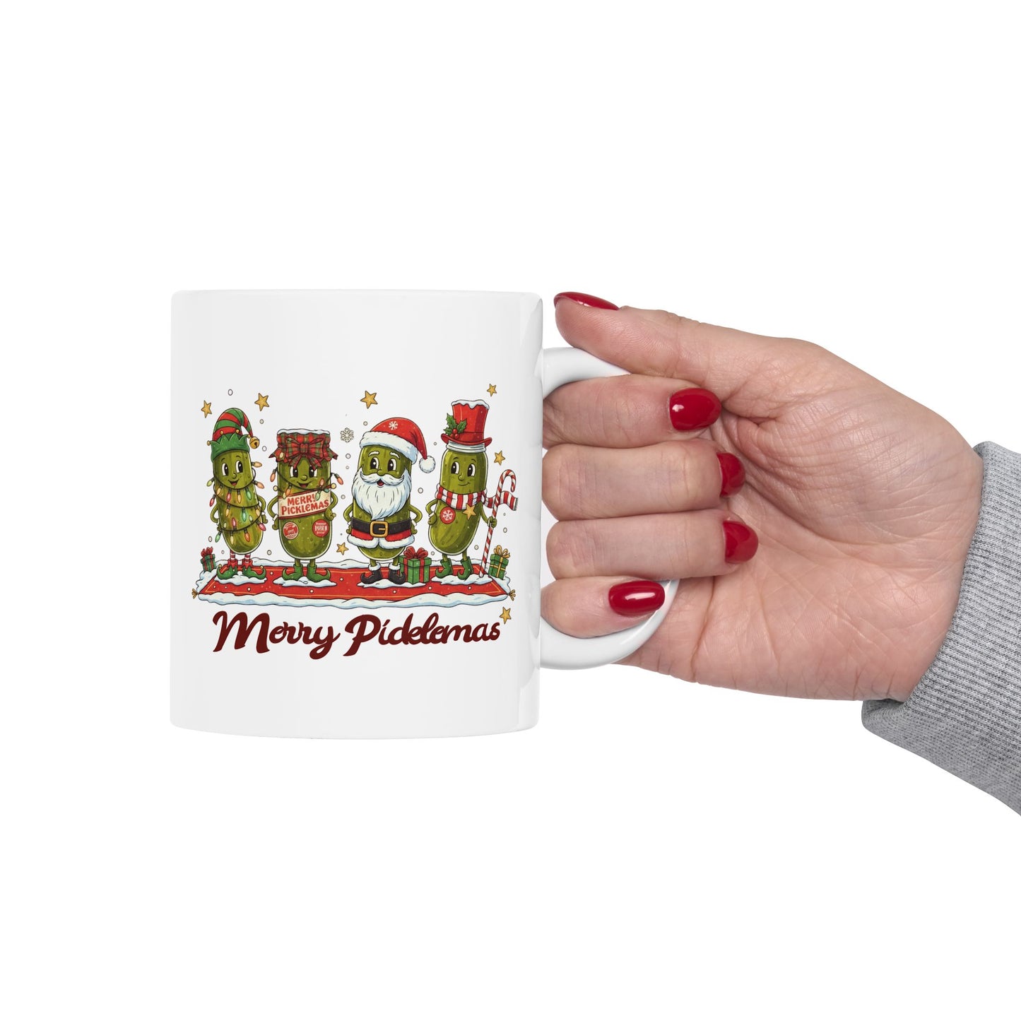 🥒🎄 Merry Picklemas – Festive Christmas Pickle Cup ✨☕