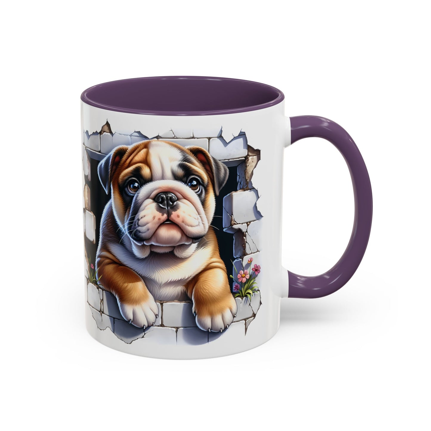 🐶☕ English Bulldog Puppy Accent Mug – Adorable Breakthrough Pup Design ✨rs (11/15oz)