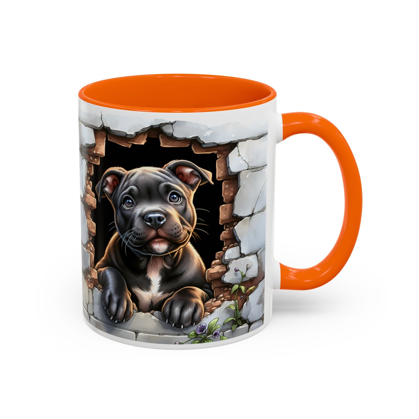 🐶☕ Pit Bull Puppy Accent Mug – Cute Breakthrough Pup Design ✨