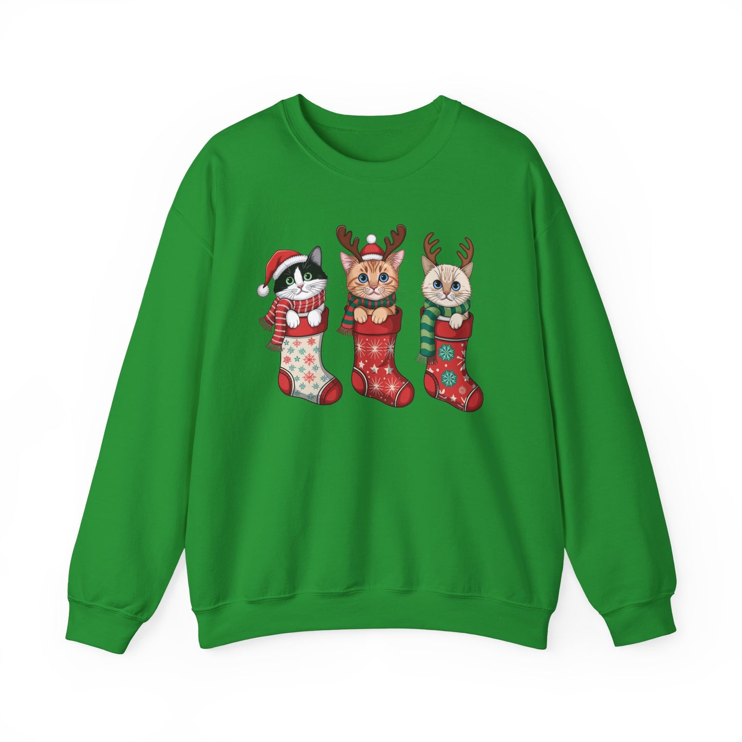 🐱🎄 Kitties in Stockings Sweatshirt – Cozy & Adorable Holiday Cats 🧦✨