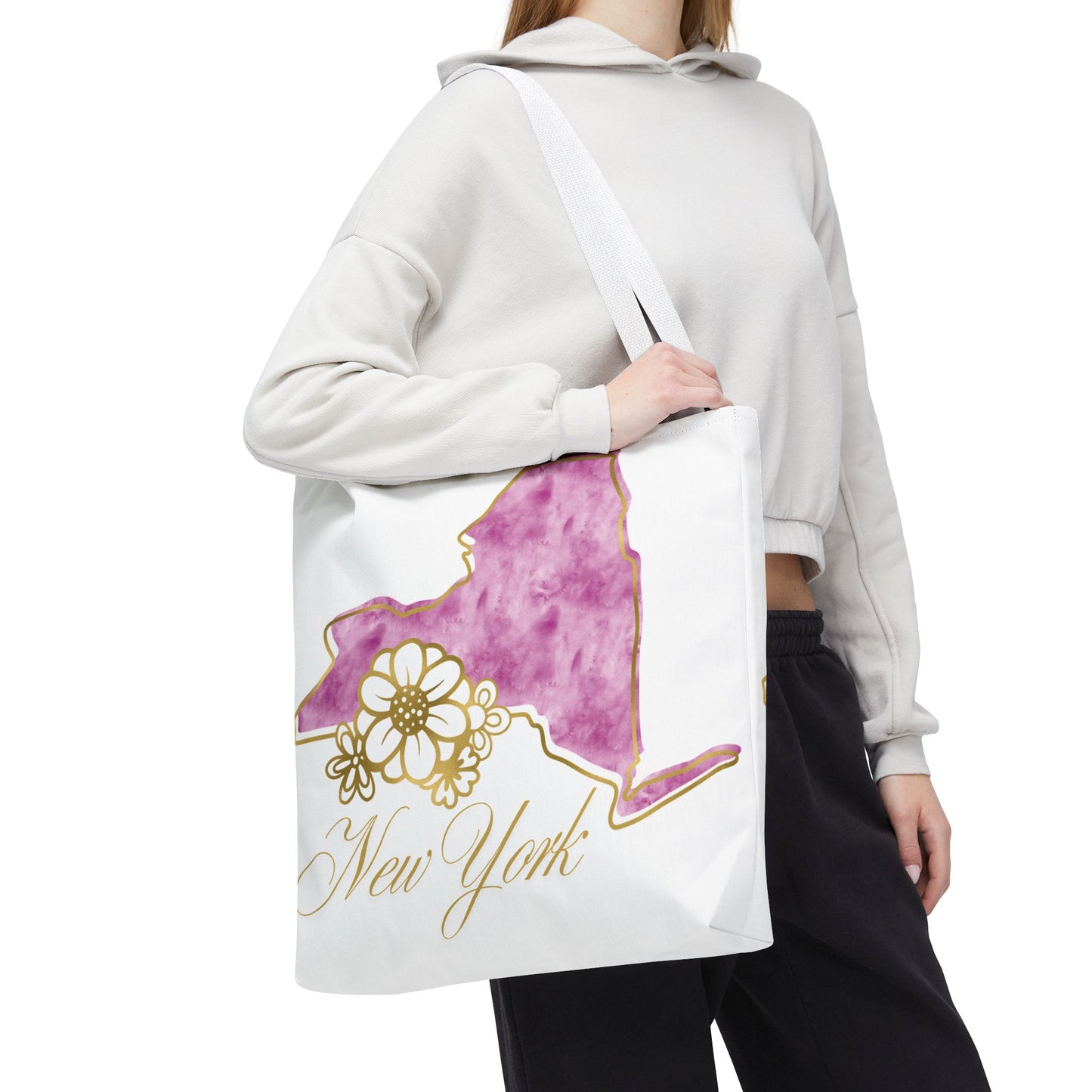 🗽 New York State Floral Tote Bag – Chic, Practical & City Charm 🌸
