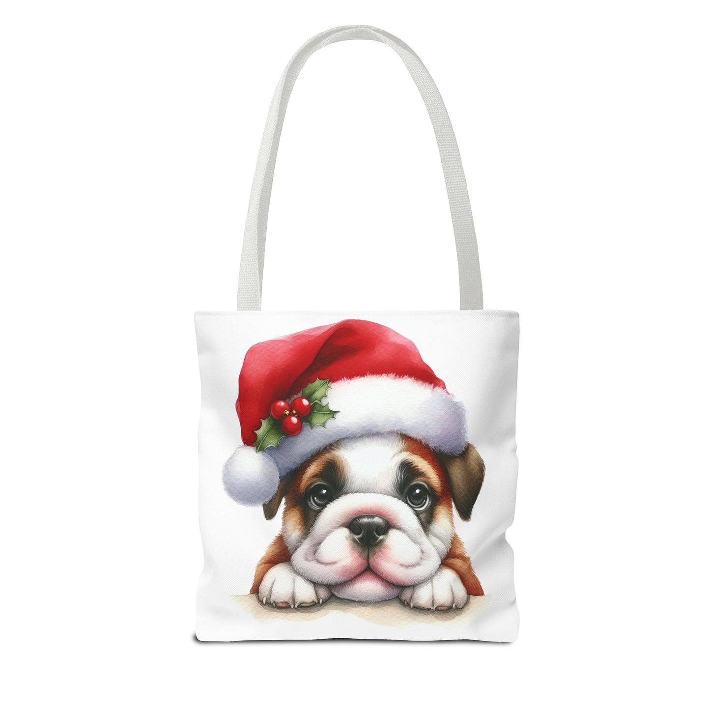 🐾 Bulldog Christmas Tote Bag – Santa Paws Cuteness You Can Carry 🎄