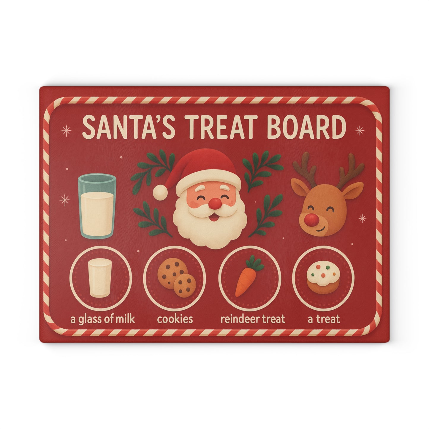 Santa’s Treat Board – Cozy Christmas Eve Charm for Your Holiday Kitchen 🎅🥛✨