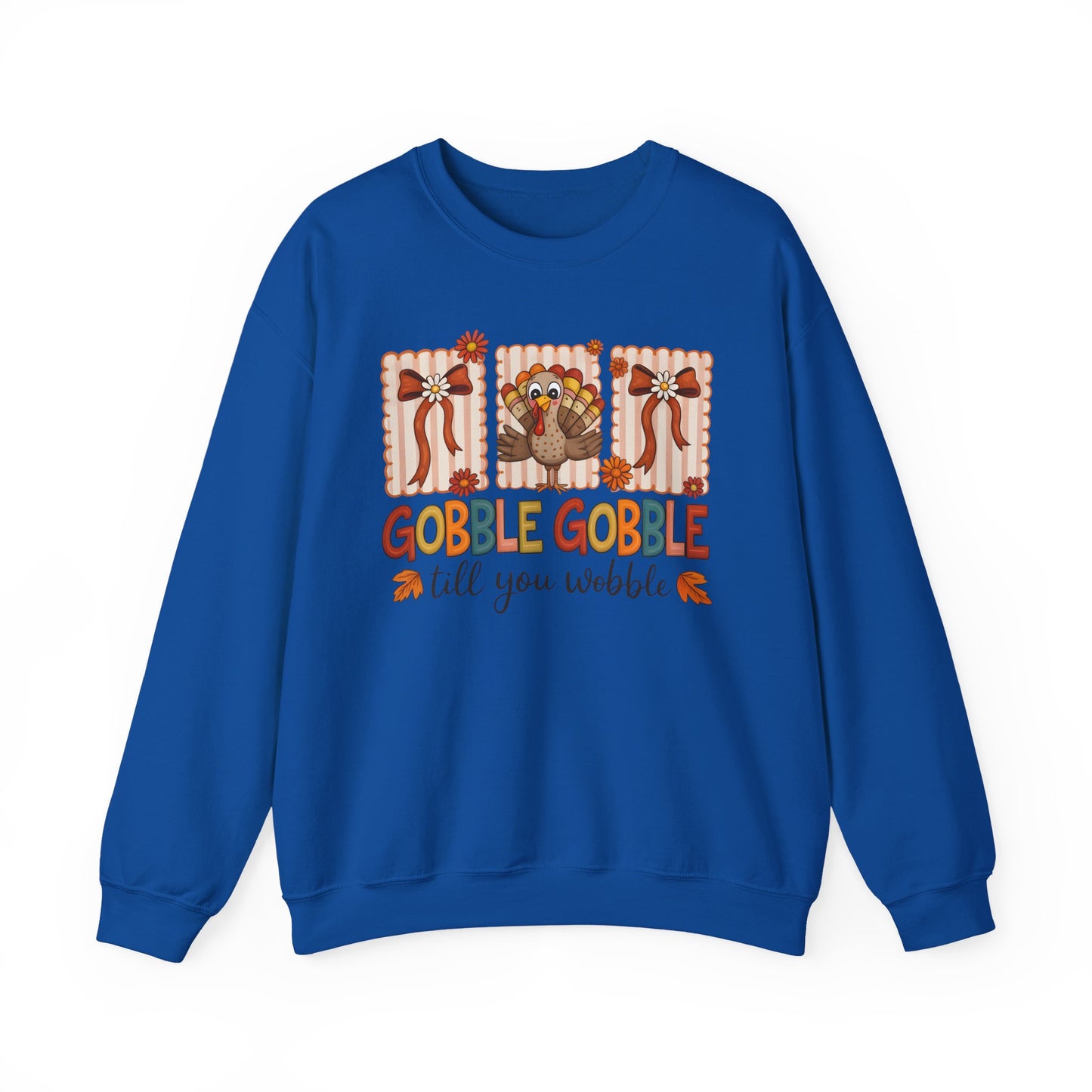 🦃✨ Gobble Gobble Till You Wobble Sweatshirt – Cute Turkey Fall Vibes 🍁🧡
